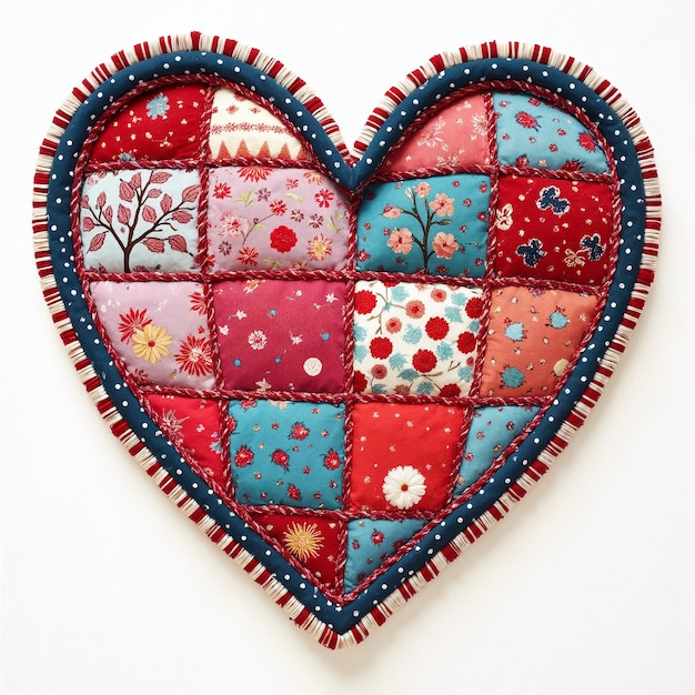 Przykładowy haftowany motyw w kształcie serca